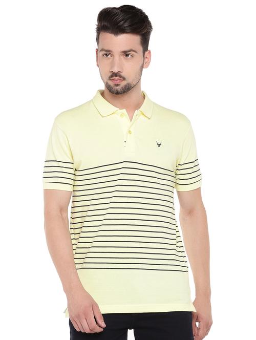 yellow regular fit striped polo t-shirt - 16299034 - Very Small Image - 1