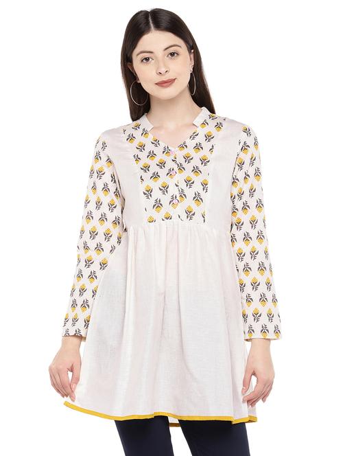 floral printed flared kurti - 16299148 - Very Small Image - 1