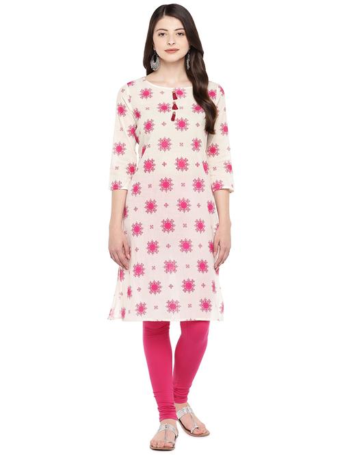 floral print straight kurta - 16299160 - Very Small Image - 1