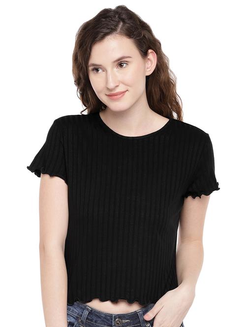lettuce edge ribbed top - 16299244 - Very Small Image - 1