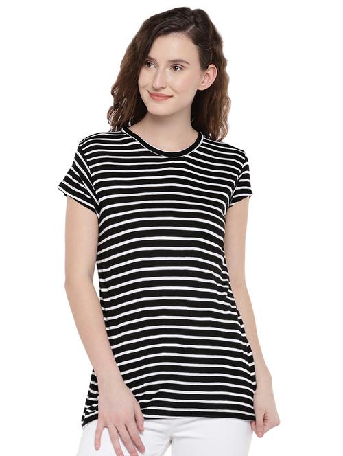 crew neck striped top - 16299247 - Very Small Image - 1