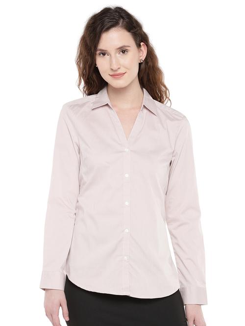 curved hem solid shirt - 16299251 - Very Small Image - 1