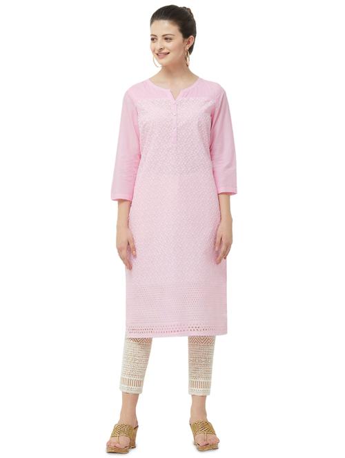 embroidered straight kurta - 16300498 - Very Small Image - 1