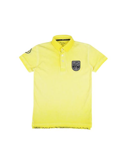 yellow cotton printed t-shirt - 16300790 - Very Small Image - 1