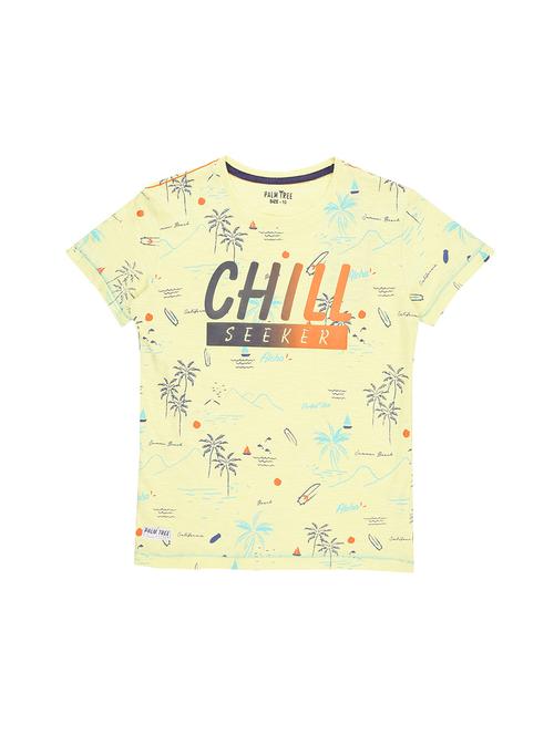 yellow cotton blend graphic t-shirt - 16300838 - Very Small Image - 1
