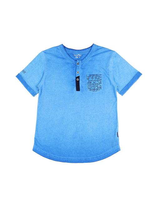 blue cotton blend tshirt - 16300857 - Very Small Image - 1