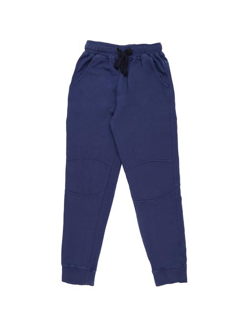 dark blue cotton blend jogger - 16301190 - Very Small Image - 1