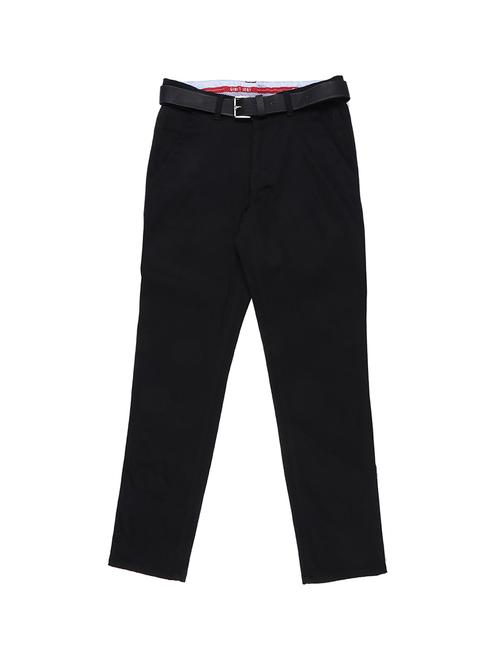 black cotton blend casual trouser - 16301198 - Very Small Image - 1