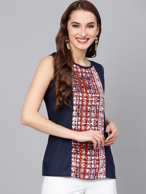 cut out detail sleeveless top - 16301928 - Very Small Image - 1