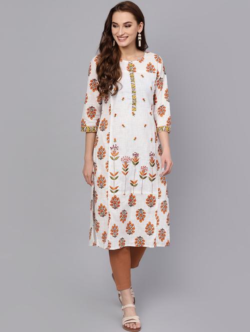 floral printed kurta pant set - 16302014 - Very Small Image - 1