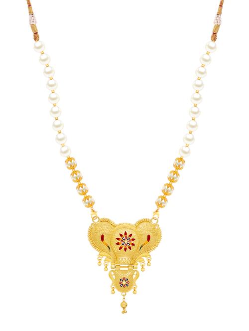 multi colored gold plated mangalsutra - 16302767 - Very Small Image - 1