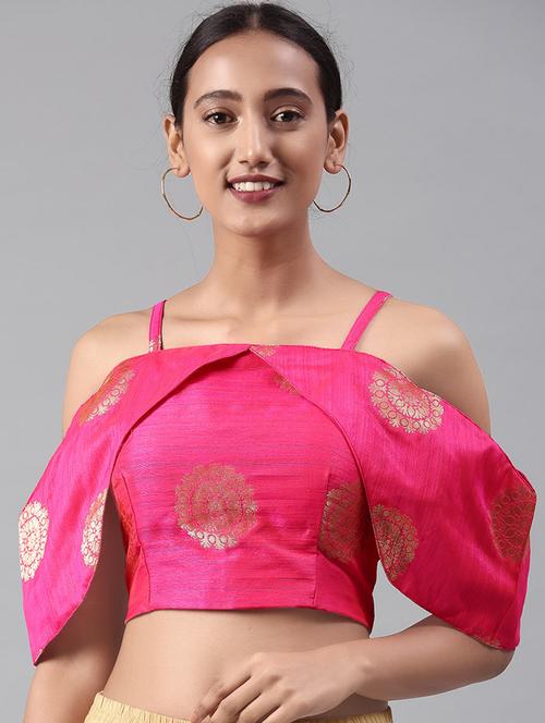 cold shoulder brocade blouse - 16304452 - Very Small Image - 1