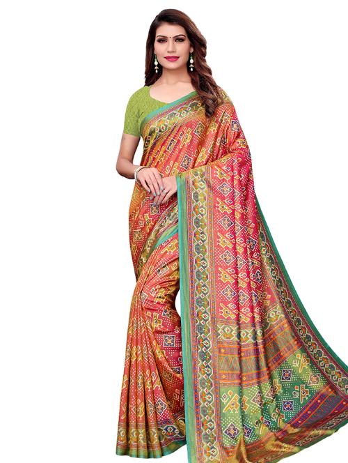 conversational patola saree with blouse - 16304525 - Very Small Image - 1