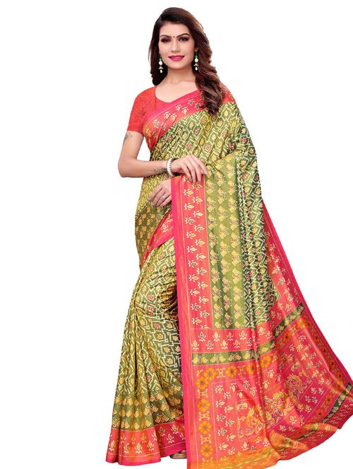 ikat patola saree with blouse - 16304531 - Very Small Image - 1