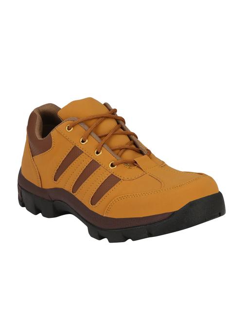 tan leatherette low ankle boots - 16304653 - Very Small Image - 1