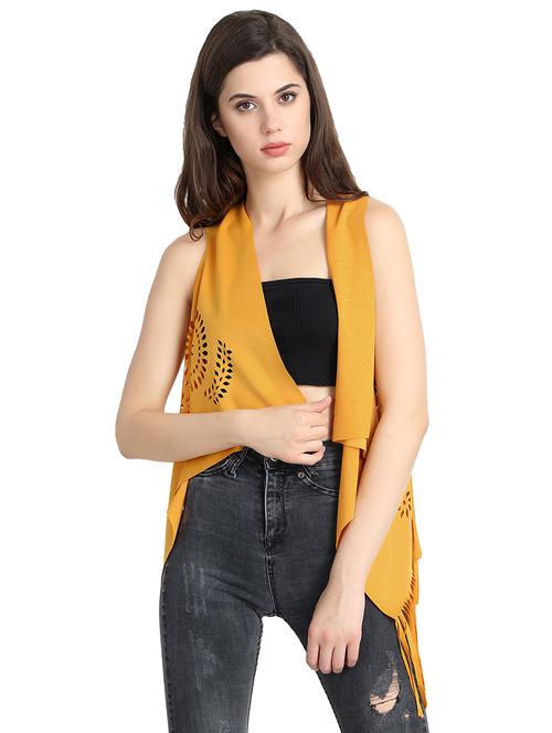 fringed hem cut work shrug - 16304736 - Very Small Image - 1