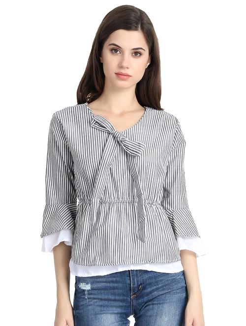 tie knot detail stripped top - 16304765 - Very Small Image - 1