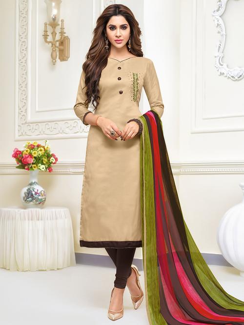 churidaar unstitched suit - 16306685 - Very Small Image - 1