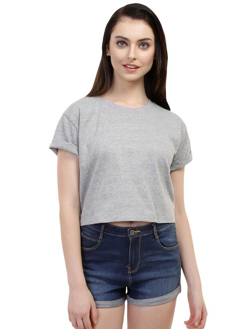 turn-up sleeves drop shoulder tee - 16306696 - Very Small Image - 1