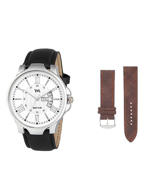 round dial analog watch (ddwm-002-wms-005) with an extra multi colored strap - 16306773 - Very Small Image - 1