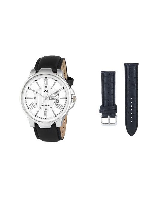 round dial analog watch (ddwm-002-wms-012) with an extra multi colored strap - 16306780 - Very Small Image - 1