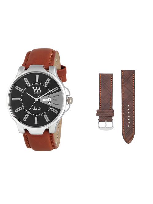 round dial analog watch (ddwm-007-wms-005) with an extra multi colored strap - 16306784 - Very Small Image - 1