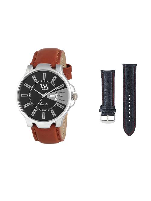 round dial analog watch (ddwm-007-wms-011) with an extra multi colored strap - 16306790 - Very Small Image - 1
