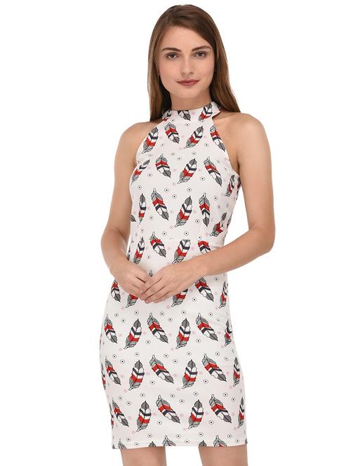 feather print sheath dress - 16308992 - Very Small Image - 1