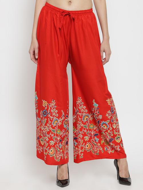 floral printed cullottes palazzo - 16309464 - Very Small Image - 1