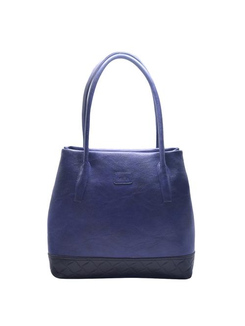 blue leatherette (pu) handbag - 16309969 - Very Small Image - 1