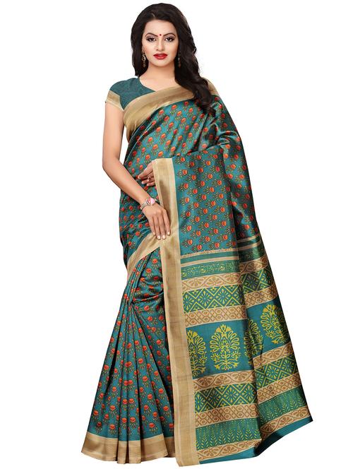 floral printed bhagalpuri saree with blouse - 16310352 - Very Small Image - 1