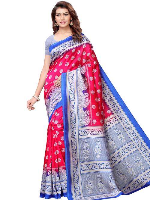 paisley printed bhagalpuri saree with blouse - 16310378 - Very Small Image - 1