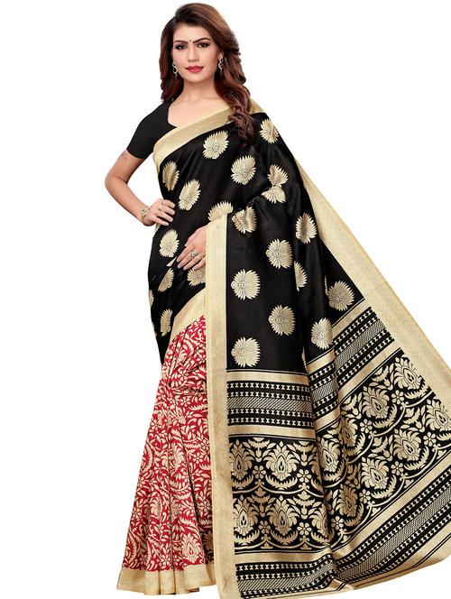 half & half bhagalpuri saree with blouse - 16310403 - Very Small Image - 1