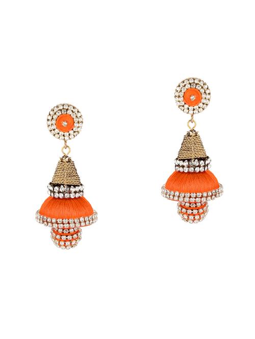 orange brass earring - 16310553 - Very Small Image - 1