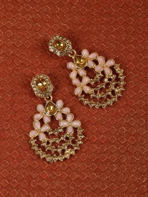 gold brass earring - 16310561 - Very Small Image - 1