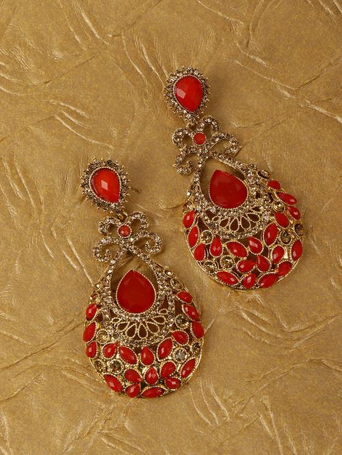 gold brass earring - 16310585 - Very Small Image - 1
