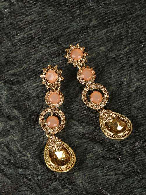 gold brass earring - 16310587 - Very Small Image - 1