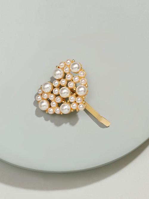 sonnet heart pearl bun pin - 16311684 - Very Small Image - 1