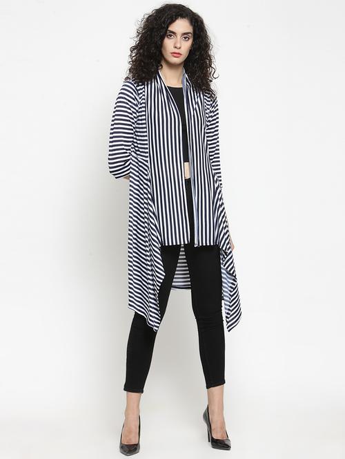 striped asymmetric shrug - 16311893 - Very Small Image - 1