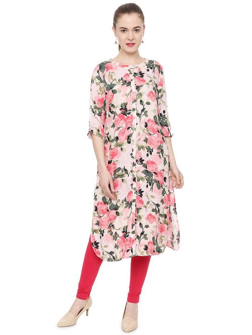 floral a-line kurta - 16312170 - Very Small Image - 1