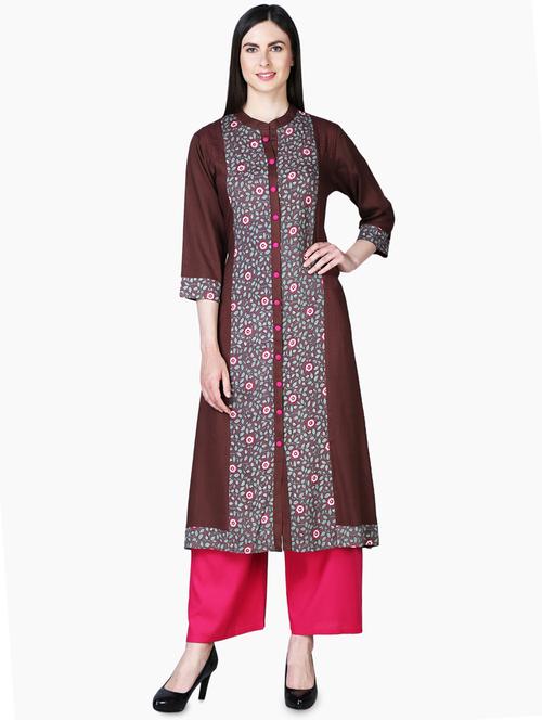 printed a-line kurta - 16312836 - Very Small Image - 1