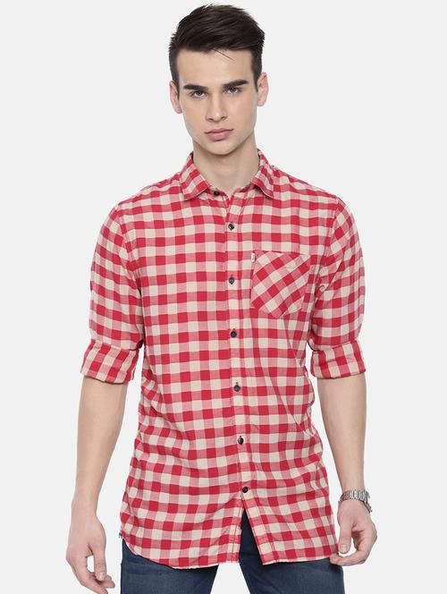red checkered casual shirt - 16313469 - Very Small Image - 1