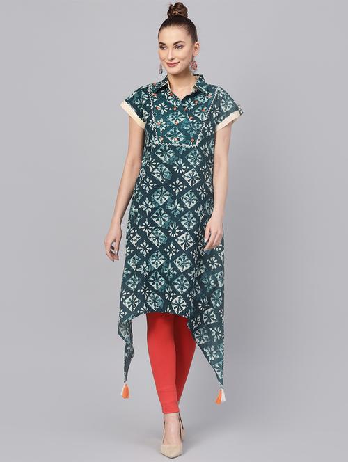 dabu asymmetric kurta - 16313945 - Very Small Image - 1