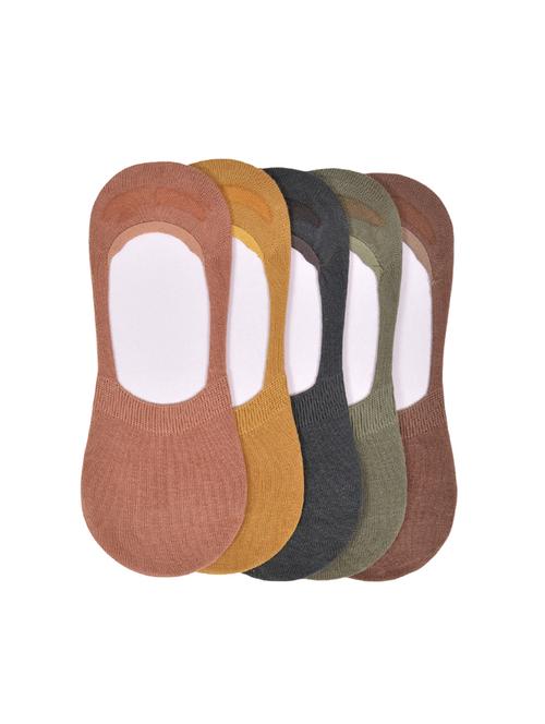 set of 5 multi colored cotton no show sock - 16314067 - Very Small Image - 1