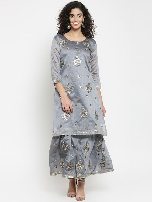 gota patti kurta palazzo set - 16314129 - Very Small Image - 1