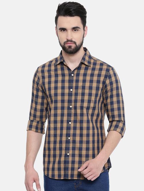 multi colored checkered casual shirt - 16314154 - Very Small Image - 1