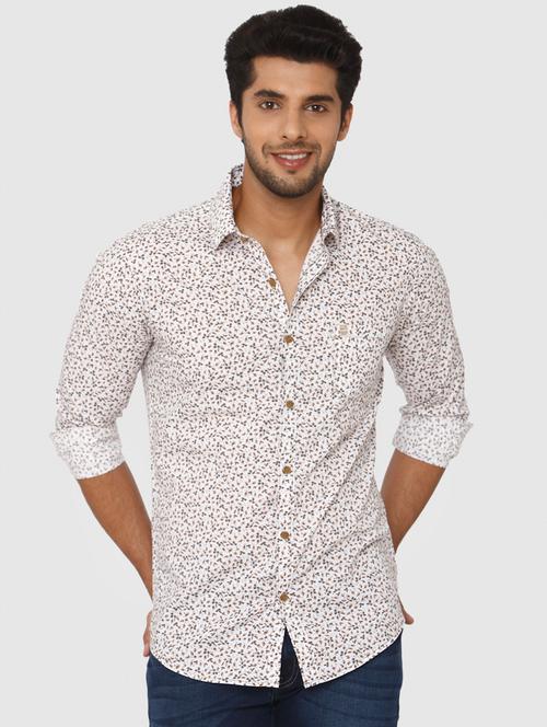 orange printed casual shirt - 16314275 - Very Small Image - 1