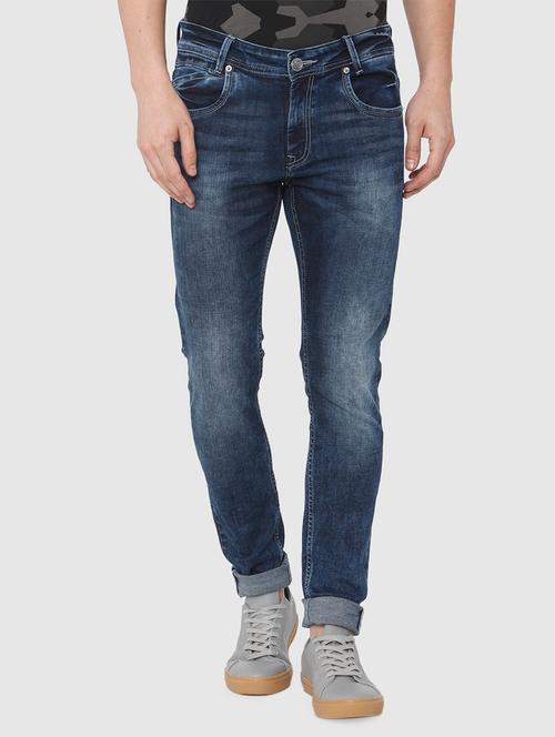 blue light washed denim jeans - 16314292 - Very Small Image - 1
