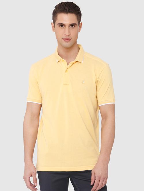 yellow solid polo t-shirt - 16314319 - Very Small Image - 1