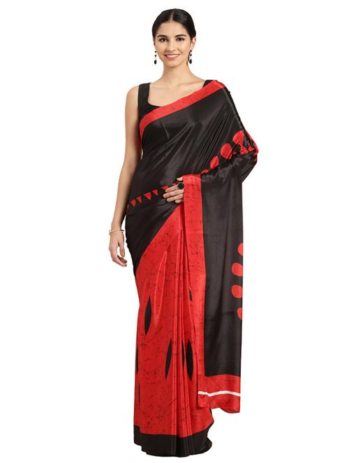 geometrical printed half & half saree with blouse - 16314656 - Very Small Image - 1